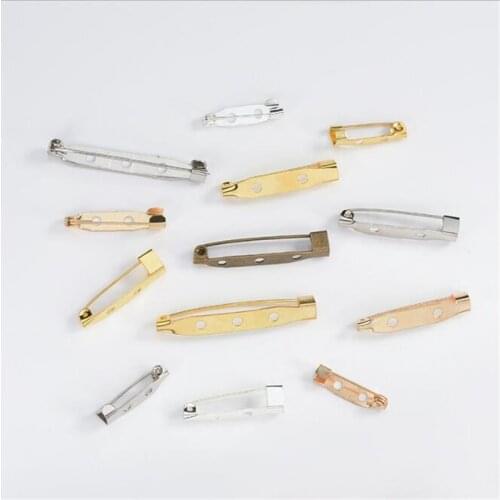 50pcs 15 20 25 30 35 40 mm Brooch Clip Base Pins Safety Pins Brooch Settings Blank Base For DIY Jewelry Making Supplies