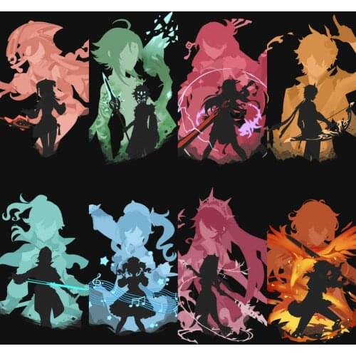 5D DIY Diamond Painting Genshin Impact Poster ZhongLi Anime Poster Diamond Embroidery Cross Stitch Kit Mosaic Home Decor