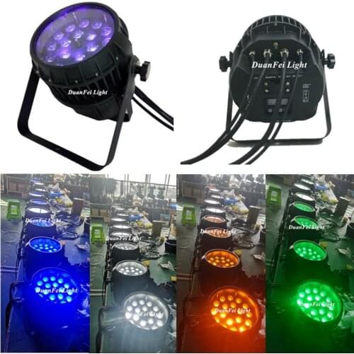 6lot aluminium led par 18x18w ip65 led zoom par rgbwa uv dmx wirelesss stage led rgbwa uv dj par spotlight