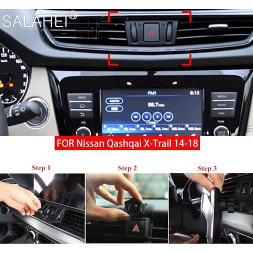 Car Mobile Phone Holder For Nissan Qashqai X-trail J11 2014 2015 2016 2017 2018 Air Vent Mount Clip GPS Smartphone Holder Stand
