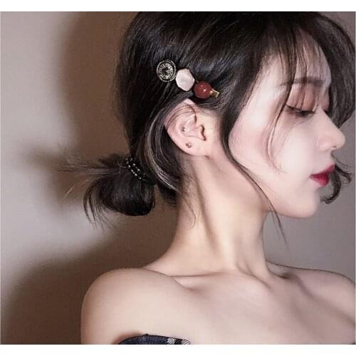 Korean Elegant Hair Clips Pin For Women Fashion Geometric Flower Barrettes Headwear Girls Sweet Top Clip Accessorie