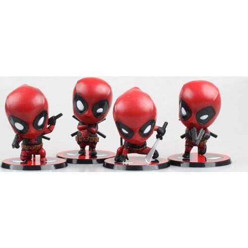 9.5cm Marvel Figma Deadpool Action Figure Big Deadpool Cute Q Version Little Cheap Figurines Modle Doll Toys for Youth