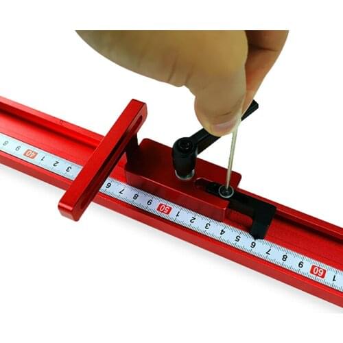 Flip Stop Aluminium Miter T-Track Stop with Adjustable Scale Mechanism Only Suitable for 45mm T-track
