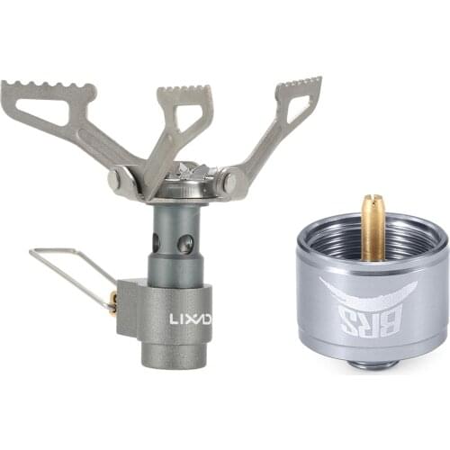 Lixada Titanium Alloy Gas Stove+Gas Tank Adapter Outdoor Camping Gas burner