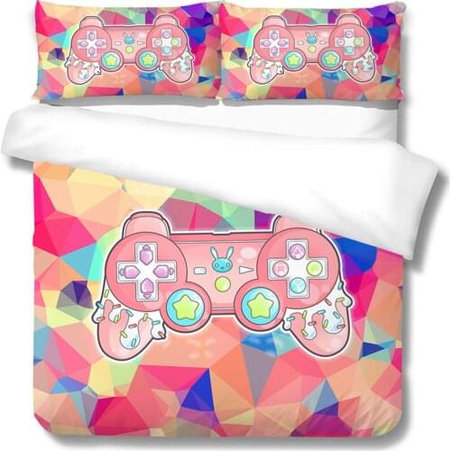 Bedding Set Luxury Game Handle Printed King Queen Size Fashionable Comforter Covers Bedroom Decoration