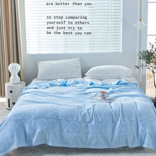 Summer Soft Couch Bedding Coverlet Towel Quilt Women Wrap Blanket Air-conditioning Throw Blanket for Bed Sofa Office