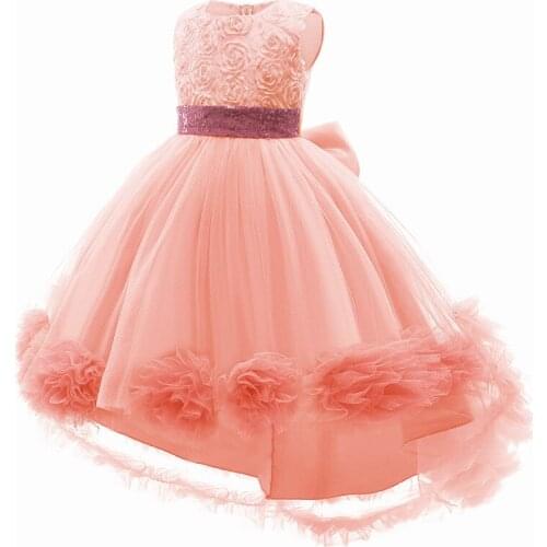 Summer Costume 2021 New Flower Girls Lace Princess Dresses Tutu Skirt Children Clothing Girls Dress Long Skirt Baby Kids Clothes