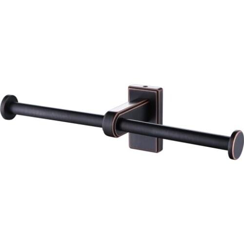 Oil Rubbed Bronze black brass copper Euro double Toilet Paper Holder Bathroom accessories hardware