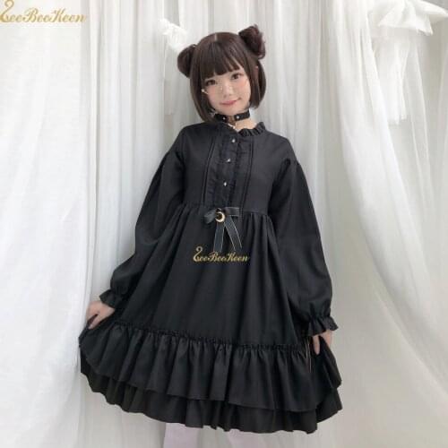 Cute Girls Cosplay Dress Christmas Halloween Costume Anime Cosplay Adult Black Lolita Dress Women Lolita Party Princess Dress
