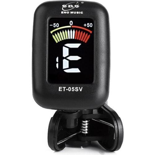 Eno Violin Tuner Mini Electronic Tuner for Violin Viola Cello double bass Clip-on Tuner Foldable Rotating Digital Style ET-05V
