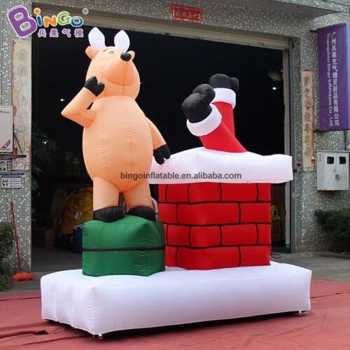 Customized 2x1x3 meters Inflatable Christmas Reindeer For Xmas Party Plaza Home Yard Art Craft Decoration