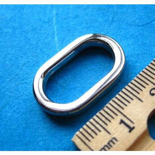 Oval D Rings in Nickel Plated 3/4 Inch inner Width O ring 20mm Metal ring 100pcs/lot