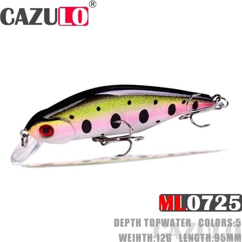Floating Minnow Fishing Lures Accesorios Isca Artificial Weights 12g 95mm Bait Topwater Wobblers De Pesca Pike Fish Goods Leurre