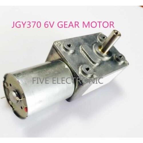 JGY-370 6V 3~80RPM Gear Motor with self-locking All metal gear turbine worm for Robot,Electric curtain/door,BBQ machine,DIY toys