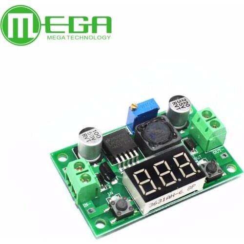 1pcs LM2596 DC 4.0~40 to 1.3-37V Adjustable Step-Down Power Module + LED Voltmeter DC/DC