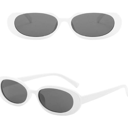 Retro Irregular Driving Glass Vintage Unisex Small Oval Frame Sunglasses 649C