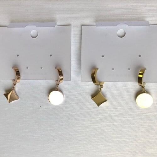 Luxury Brand Woman Flower Earrings Stainless Steel Hook Letter Earrings L Shell Jewelry Best Gift For Firend