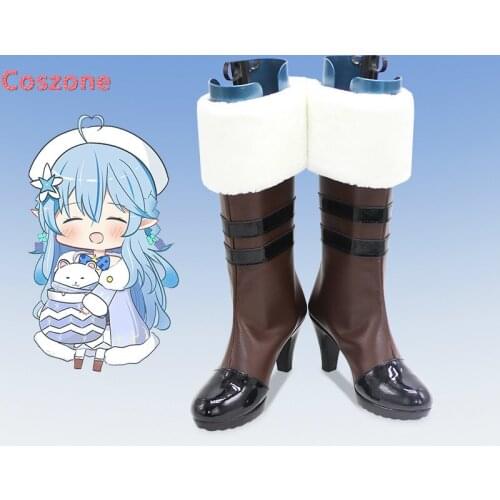 Vtuber Hololive Yukihana Lamy Cosplay Shoes Boots Halloween Carnival Cosplay Costume Accessories