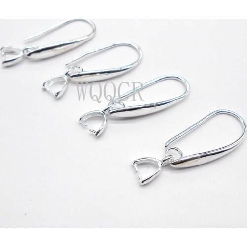 Top Quality 925 Silver Hook DIY Earring Parts Matte Surface Findings for Jewelry Making Component Accessories Wholesale 50PCS