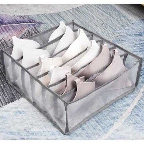Foldable Underwear Storage Box Bra Drawer Organizer Wardrobe Drawer Divider Nylon Ties Socks Shorts Storage Boxes Folding Fabric