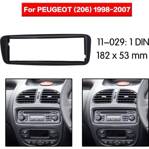 Stereo Panel Plate Car Radio Fascia Surround For PEUGEOT (206) 1998-2007 DVD Refitting Frame Dash Kit