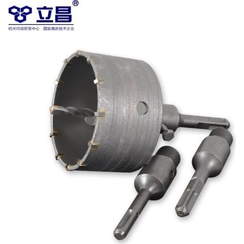 LICHANG Drill Bits Tool Set Wall Chaser for Concrete Hole Saw Impact Crowns Max Plus Opener Electric Hammer Adapter Round Handle