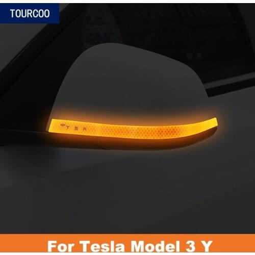 For Tesla Model 3 Y Reflective Warning Stickers Car Styling Modification Decor Stickers