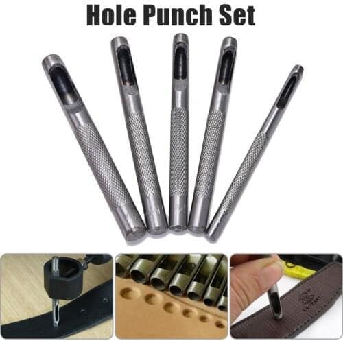 Thick Steel Leather Round Shape Hole Punch Kit Belt Watch Band Hollow DIY Tool With Box 3mm-7mm