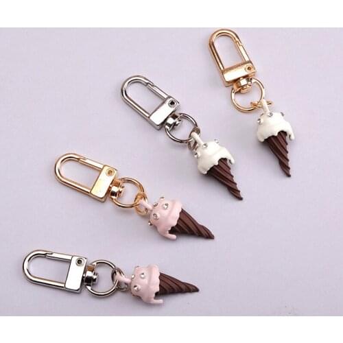 Creative Keychain Ice Cream Simulated Ice Cream Keychain Bags Creative Simple Gift