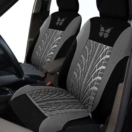 Universal Car 2 Front Seat Cover Cushion Protector Butterfly Embroidery Styling Car Seat Protector