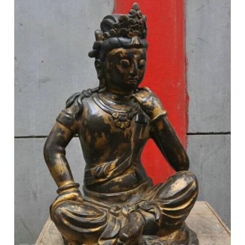 Xd 003300 24 Tibetan Bronze Comfortable Buddism godness Guanyin Amitabha Buddha Statue
