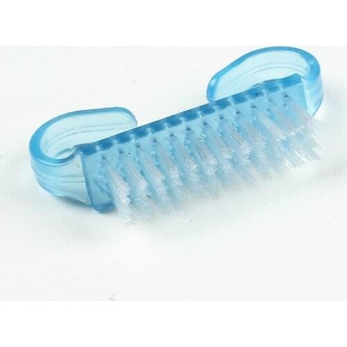 1Pcs Blue Nail Cleaning Nail Brush Tool File Manicure Pedicure Soft Remove Dust Manicure Tool Clean Brush for Nail Care B02