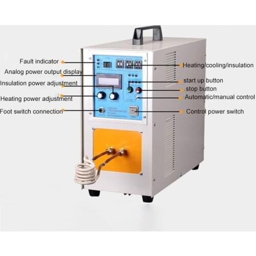 25KW High Frequency Induction Heater Furnace 30-100KHz with Automatic Switch