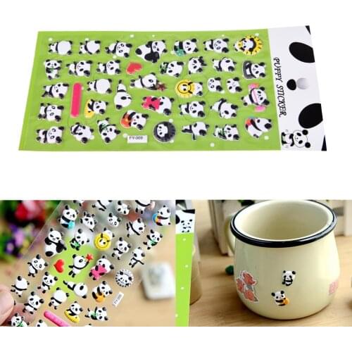 3D Bubble sticker cute panda decoration decal DIY diary album scrapbooking kawaii stationery 1 PC