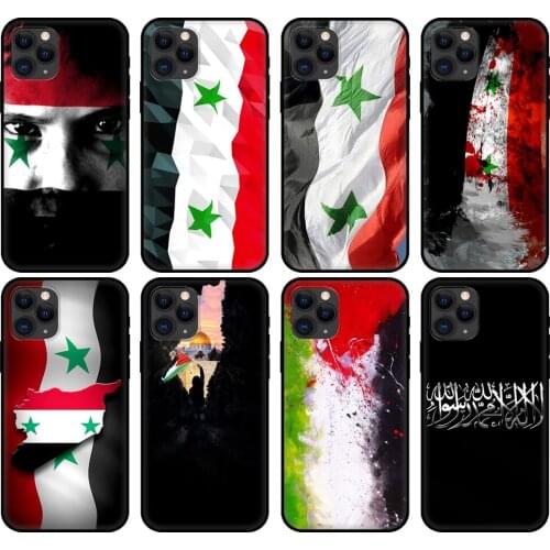 Black tpu case for iphone 5 5s se 6 6s 7 8 plus x 10 cover for iphone XR XS 11 pro MAX case Syria Flag
