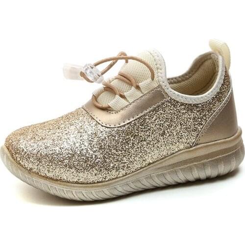 2019 Children Girls Brand Glitter High Top Sneaker Fashion Trainer Toddler Breathable Casual kids Child Toddler Sneakers Sequins