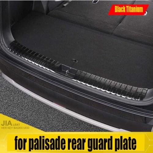 For 2019 2020 2021palisade stainless steel rear guard plate palisade trunk tail door sill guard plate decoration