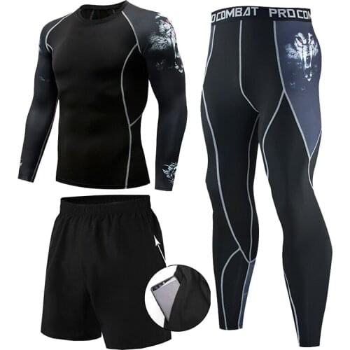 MMA Compression Tracksuit 2020 Men Demix Men Sport Jogging Suit Rashgard Running Set Men Gym Clothing Man Fitness Workout Tight