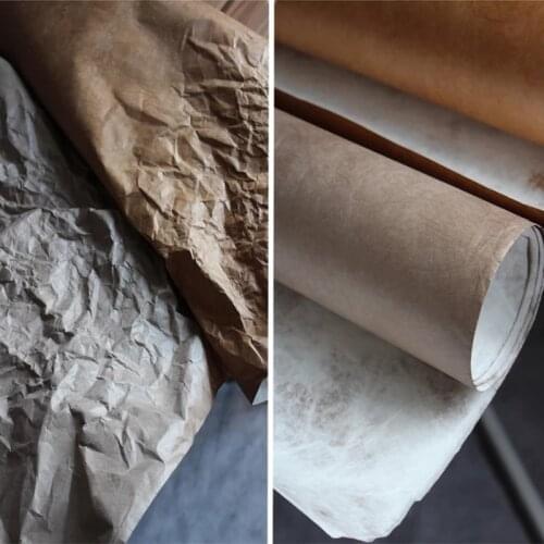 Brown Stiff Tyvek Washing Breathe Paper Tearing Resistant Waterproof DIY Patches Bags Coat Wallet Craft Decor Designer Fabric