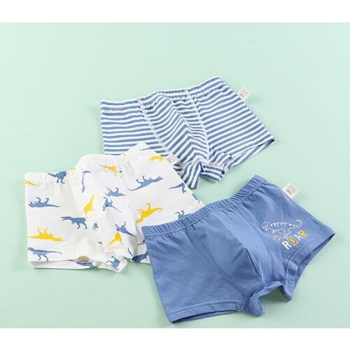 Childrens And Boys' Summer Underwear Thin Size Medium Large Childrens And Childrens Pure Cotton Flat Corner Three Quarters