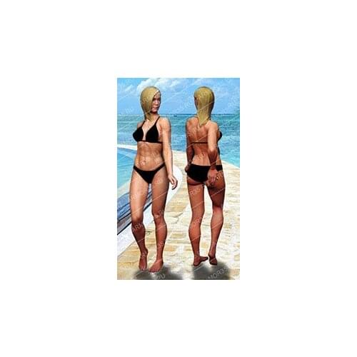 1/24 Scale Bikini Girl Unpainted Resin Figure Building Kit