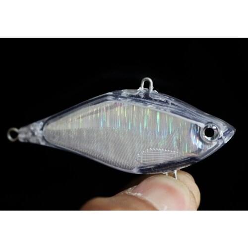 GYFISHING 20 Pcs Unpainted Fishing Sinking Lipless VIB with Holographic insert Hard Lure Body