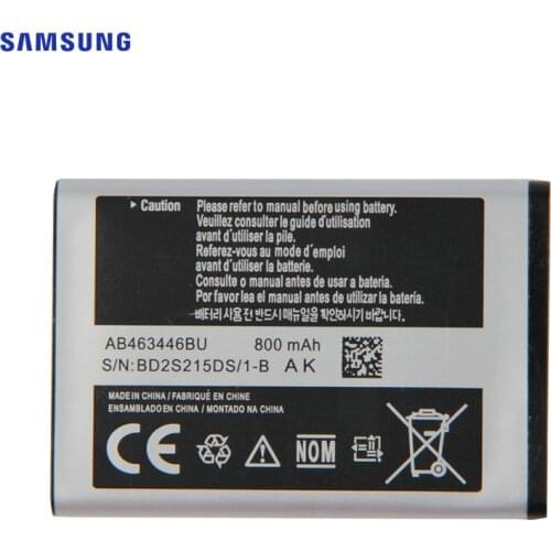 SAMSUNG Original Battery AB463446BU AB043446BC For Samsung M2310 M620 S139 S169 S189 E2330 E500 X508 X520 X208 X160 800mAh