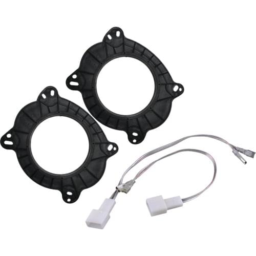 Pair 6.5" Front Door Stereo Speaker Adapter Spacer Rings Plates W/ Speaker Wire Harness Fit for Subaru Impreza Forester Legacy