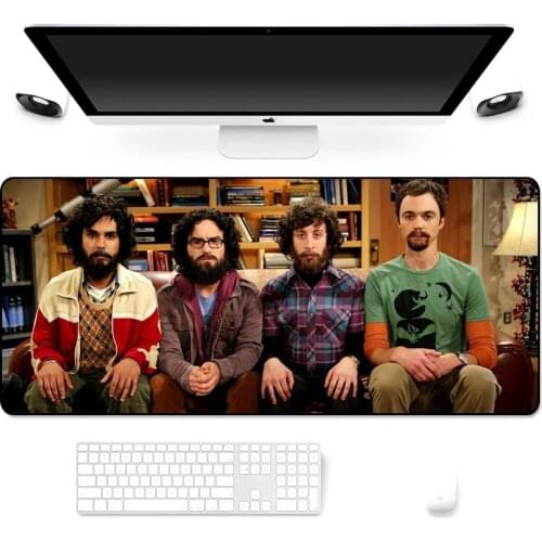 TV Shows Sheldon Cooper Anti-Slip Durable Rubber Large Gaming Mouse Pad Computer Gamer Keyboard Mouse Mat for PC Desk Pad