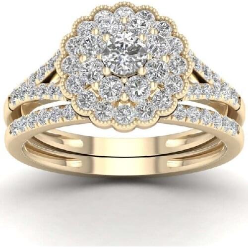 Luxury Rings 925 Silver Jewelry with AAA Zircon Gemstones Gold Color Finger Ring for Women Wedding Promise Party Gift Wholesale