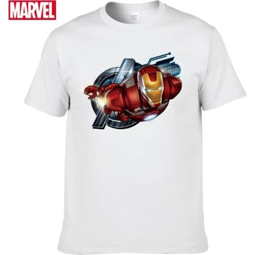 Marvel The Avengers Tony Stark Iron Man short sleeve t-shirts Summer shirts for men graphic t shirts Womens 100% cotton #17