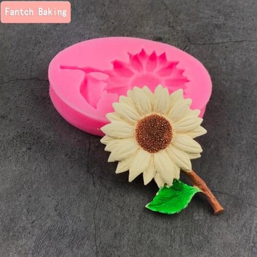 Sunflower Silicone Mold Flower Fondant Cake Moulds Decoration Baking Tool Cupcake Jelly Candy Sugar Kitchen Form
