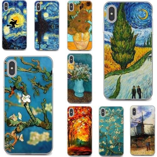 Silicone Shell Case For Samsung Galaxy S7 S8 S9 S10E S20 FE Note 10 20 Edge Lite Plus Ultra starry-night-Space-Van-Gogh