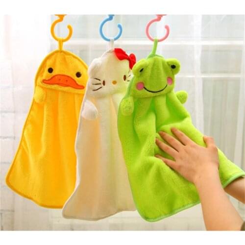 UNIKIDS Colorful sweet candy colored cartoon baby towel super soft coral fleece kid child towel wipe sweat hung towel